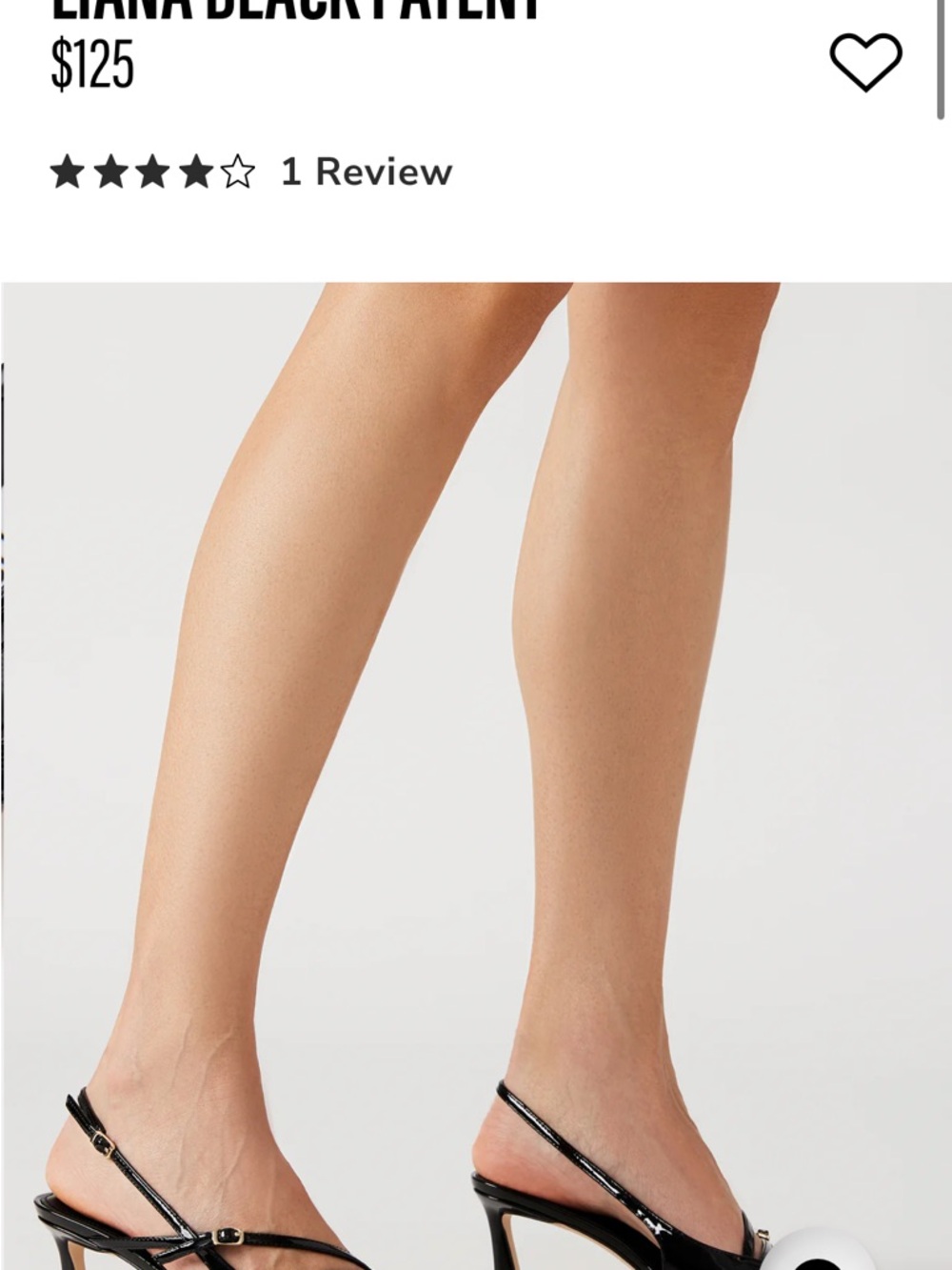Steve Madden Black Patent Pointed Slingback Heels - Picture 4 of 4